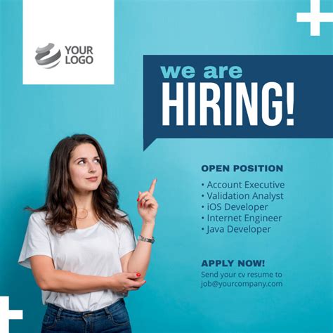 We Are Hiring Job Instagram Post Template Postermywall