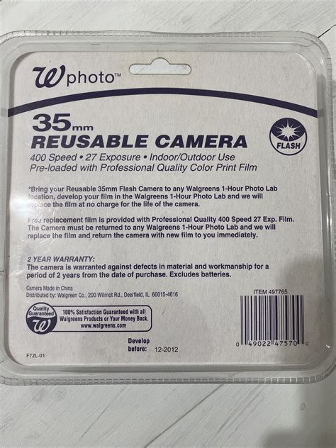 Walgreens 35mm Reusable Camera New Sealed. | eBay