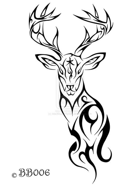 Tribal Deer Tattoo By Blackbutterfly006 On Deviantart Deer Tattoo