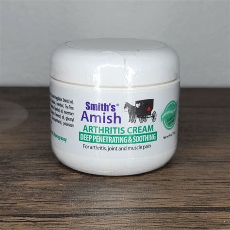 Smiths Amish Arthritis Cream 4 Oz With Botanicals Of Arnica Peppermint
