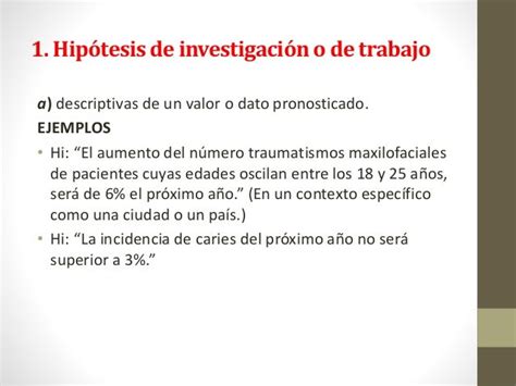 5 Formulacion De Hipotesis