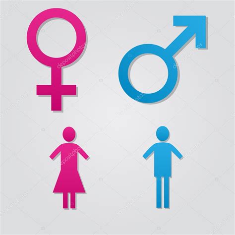 Símbolos masculinos e femininos imagem vetorial de ggebl