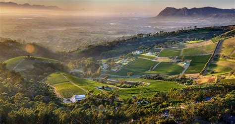 Cape Town Constantia Vineyard Mountains Aerial View Wallpapers Hd