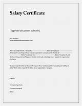 Employment Salary Verification Letter