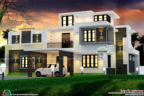 Modern Box Type 2700 Sq Ft Home Kerala Home Design And Floor Plans