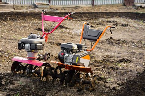Two Options For A Plow Cultivator On Arable Land Plows The Ground With