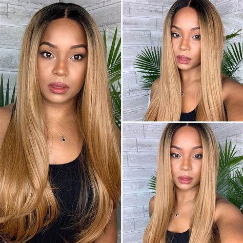 1b27 Ombre Body Wave Lace Front Human Hair Wigs 13×6 Pre