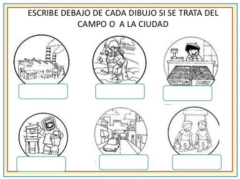 Resultado De Imagen Para Campo Y Ciudad Para Primer Grado Primeros Grados Actividades De