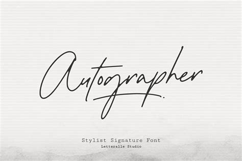 Autographer Handwritten Signature Font Design Cuts