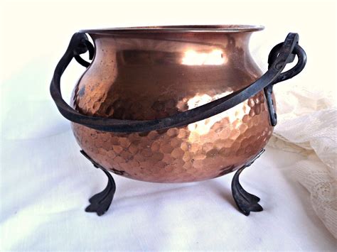 Copper Cauldron Home Decor Copper Cauldron Planter Copper Etsy Canada