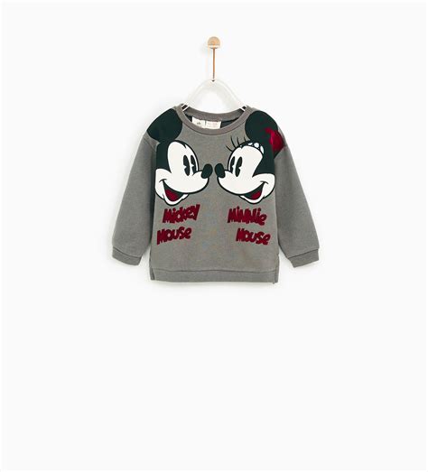 Zara Kids Mickey Mouse And Minnie Sweatshirt Sudadera Mickey Mouse