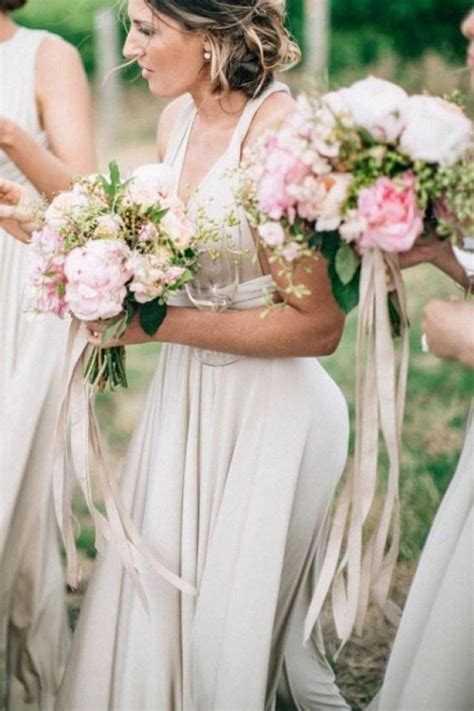 Most Beautiful Neutral Color Bridesmaids Dresses Weddingomania
