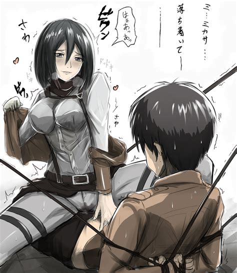 Mikasa Ackerman And Eren Yeager Shingeki No Kyojin Drawn By Qq