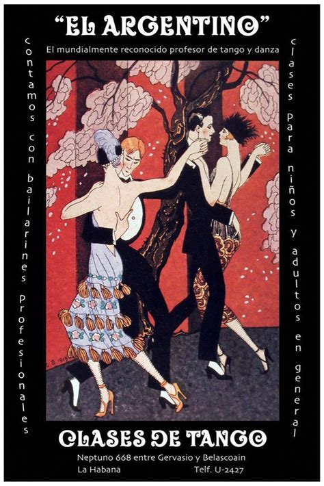 2322 The Argentinean Tango And Dance Classes Vintage Poster Decorative
