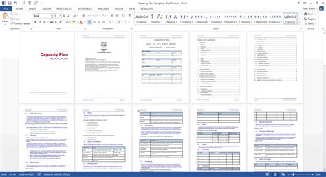 capacity plan template ms word templates forms