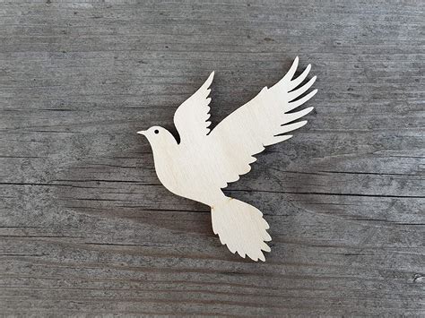 Unfinished Wood Shapes Dove Cutout Laser Cut Doves Bird Shape Bird