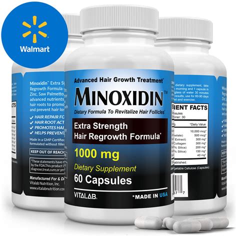 Minoxidin 1000mg Hair Growth Supplement Extra Strength Hair Growth