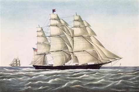 The Clipper Ship Flying Cloud Published By Currier And Ives 1852