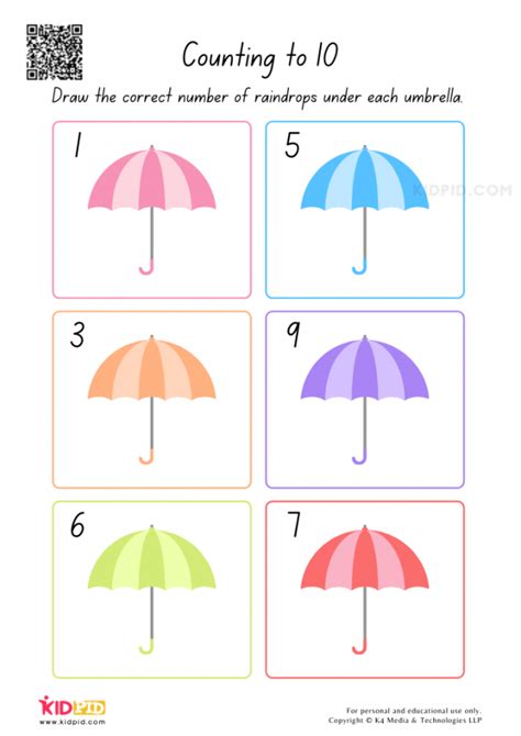 Counting Raindrops Math Worksheets For Kids Kidpid