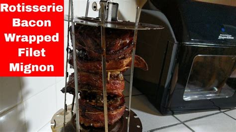fryer air oven power rotisserie filet mignon bacon steak wrapped