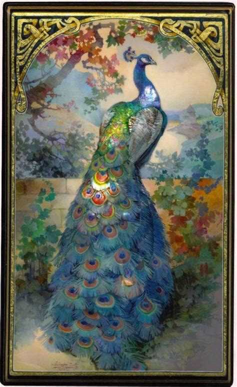 Victorian Card Peacock Images Peacock Painting Peacock Art