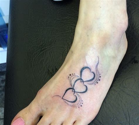 Image Result For 3 Heart Tattoos Heart Foot Tattoos Tattoos Heart