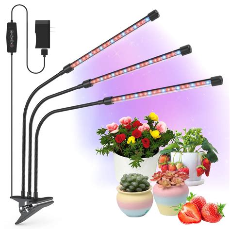 The most significant area that you need to put it will lead to healthy growing plants and eventually, a bountiful harvest. Grow Light, 30W Tri Head Timing LED Plant Grow Lights for ...