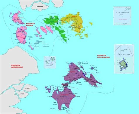 Peta Kepulauan Riau Lengkap Dengan Kabupaten Kota Tarunas