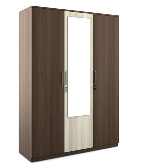 Sliding doors sliding doors require a floor track as well as a top track with rollers for the doors to slide on. Crescent 3 Door Wardrobe: Buy Online at Best Price in ...