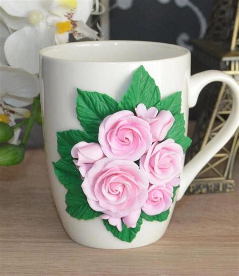 Cup Mug With Polymer Clay Polymer Clay Decal Cup Educator Etsy