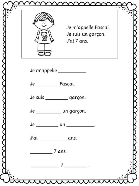 Grade 1 French Immersion Printable Worksheets Printable Kindergarten