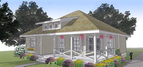 These narrow lot house plans are designs that measure 45 feet or less in width. Bungalow with L-Shaped Porch - 34000CM | Beach, Cottage ...