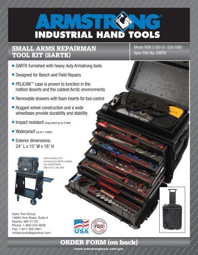 Sartk Small Arms Repairman Tool Kit Armstrong Tools Pdf Catalogs