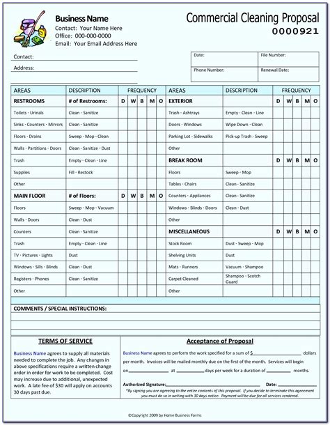 Free Commercial Cleaning Estimate Template