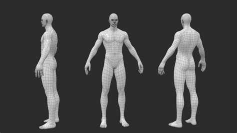 D Model Base Mesh Male Body Vr Ar Low Poly Cgtrader My Xxx Hot Girl