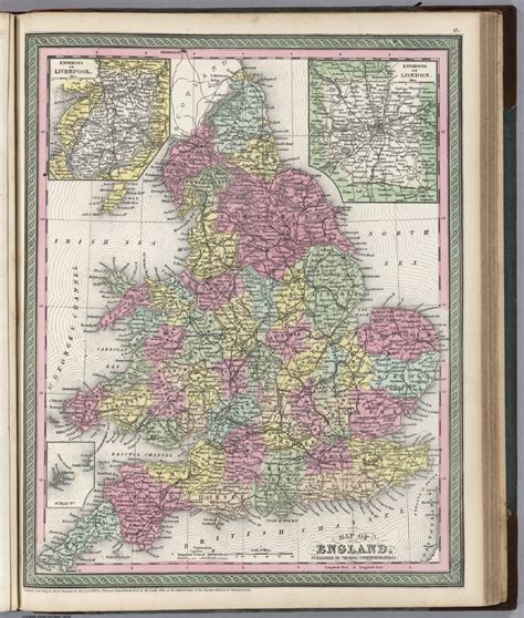 Map Of England Published By Cowperthwait And Co Entered 1850 By