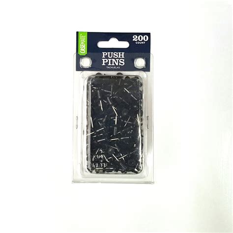 Black Push Pins 200ct