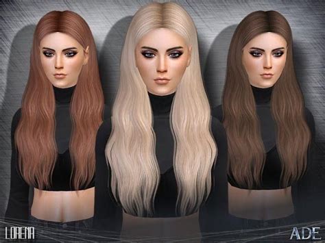 Sims 4 Ccs The Best Ade Lorena Sims Hair Womens Hairstyles Sims 4