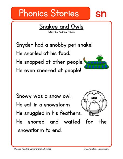 I think i am nostalgic because i learned to read with every component of reading is taught: Reading Comprehension Worksheets | Have Fun Teaching