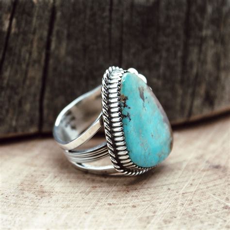 Kings Manassa Turquoise Ring Size 12 Native Visions Native Visions