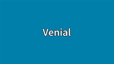 Venial Meaning Youtube