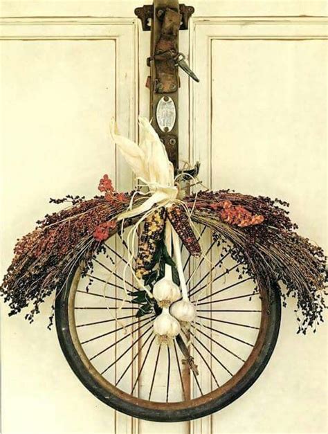 For example, any bathroom decorate in shades of red. Old tire wreath | Old time pottery, Wreaths, Fall decorating projects
