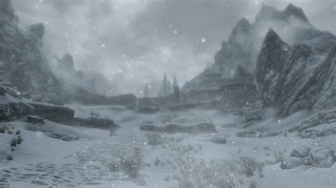 Wallpaper Landscape Mountains Snow Ice Mist The Elder Scrolls V