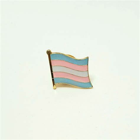 Trans Flag Lapel Pin Gender Unbound