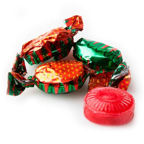 Strawberry Filled Strawberry Hard Candy • Wrapped Candy • Bulk Candy