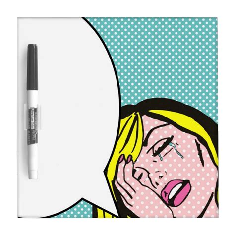 Cry Me River Speech Bubble Pop Art Dry Erase Board Zazzle