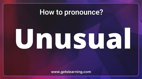 How To Pronounce Unusual American English Youtube