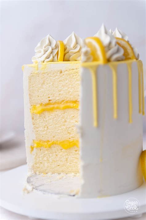 Lemon Velvet Layer Cake Recipe Video Tutorial Sugar Geek Show