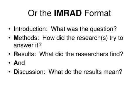 The introduction, methods, results and. PPT - How to Read a Scientific Paper PowerPoint Presentation - ID:3373731