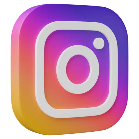 3d Renderizar Instagram Logotipo ícone Isolado Em Transparente Fundo